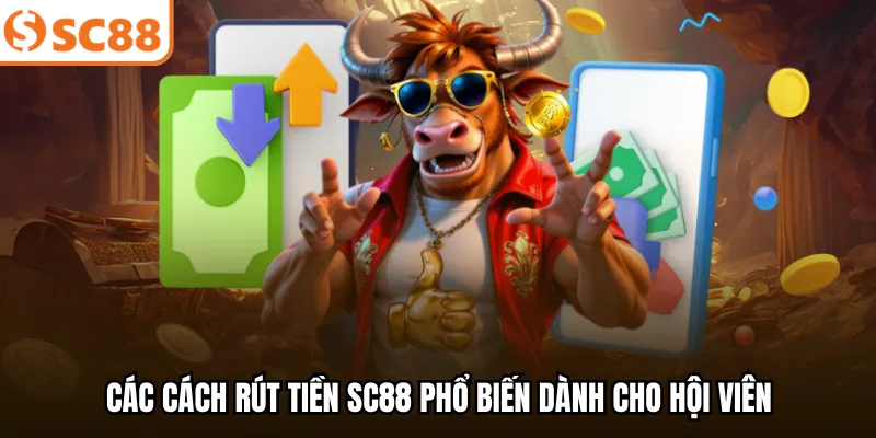 Các cách rút tiền SC88 phổ biến dành cho hội viên