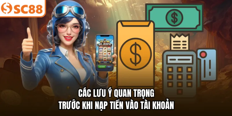 Các lưu ý quan trọng trước khi nạp tiền vào tài khoản